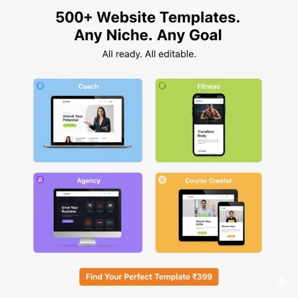 500+ High-Converting Landing Page Templates Bundle Only ₹399!